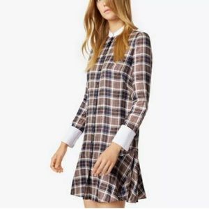 Tory Burch Silk Plaid Tartan Dress